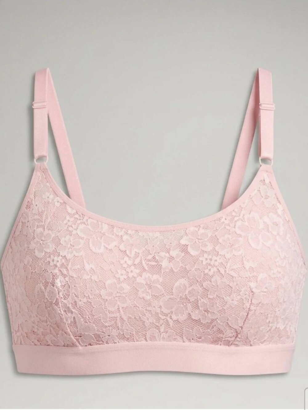 Lot of 2-Auden Blush Pink Womens Scoop Neck Bralette Lightly Lined Bra Large NWT